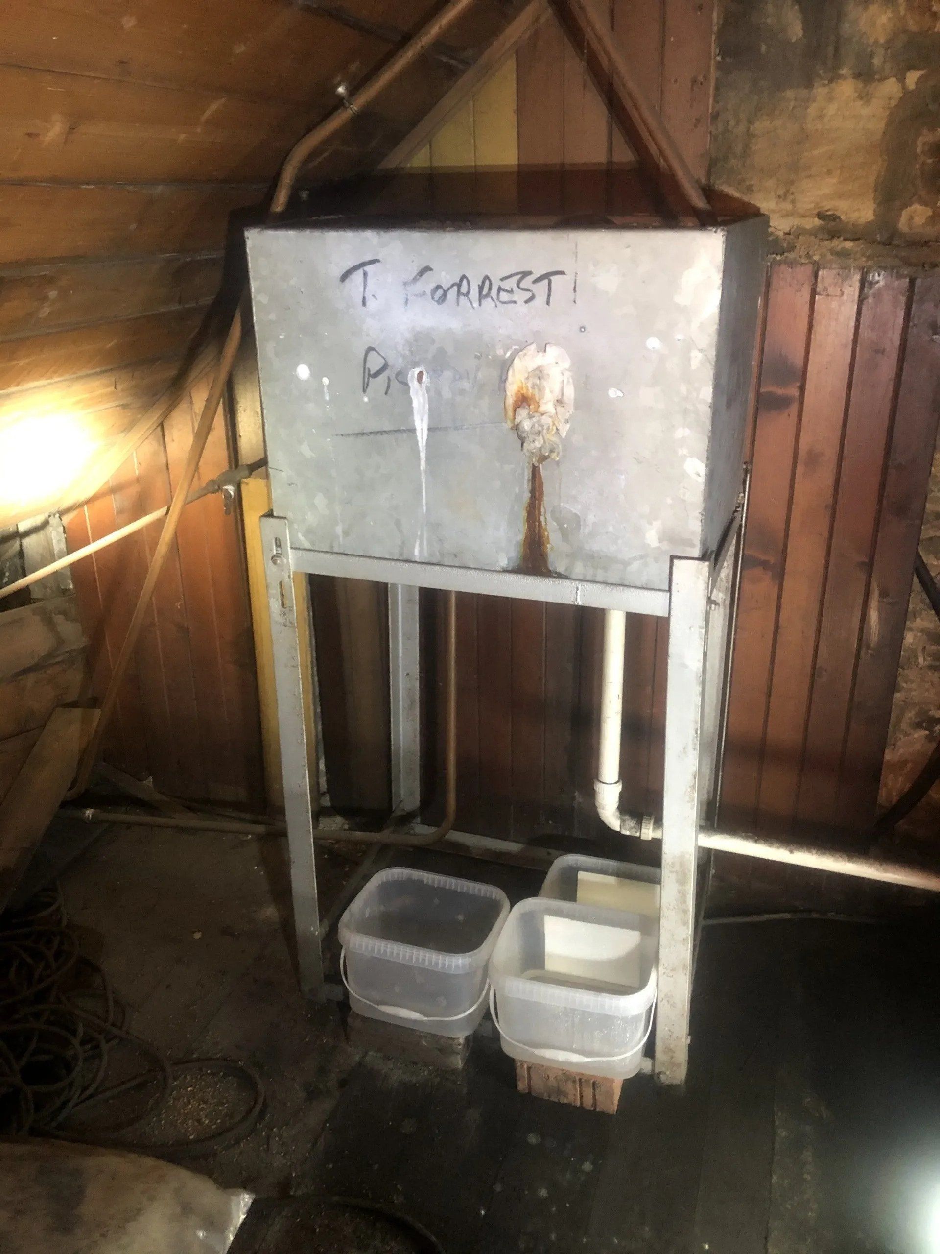 Replacement Cold Water Storage Tank Before