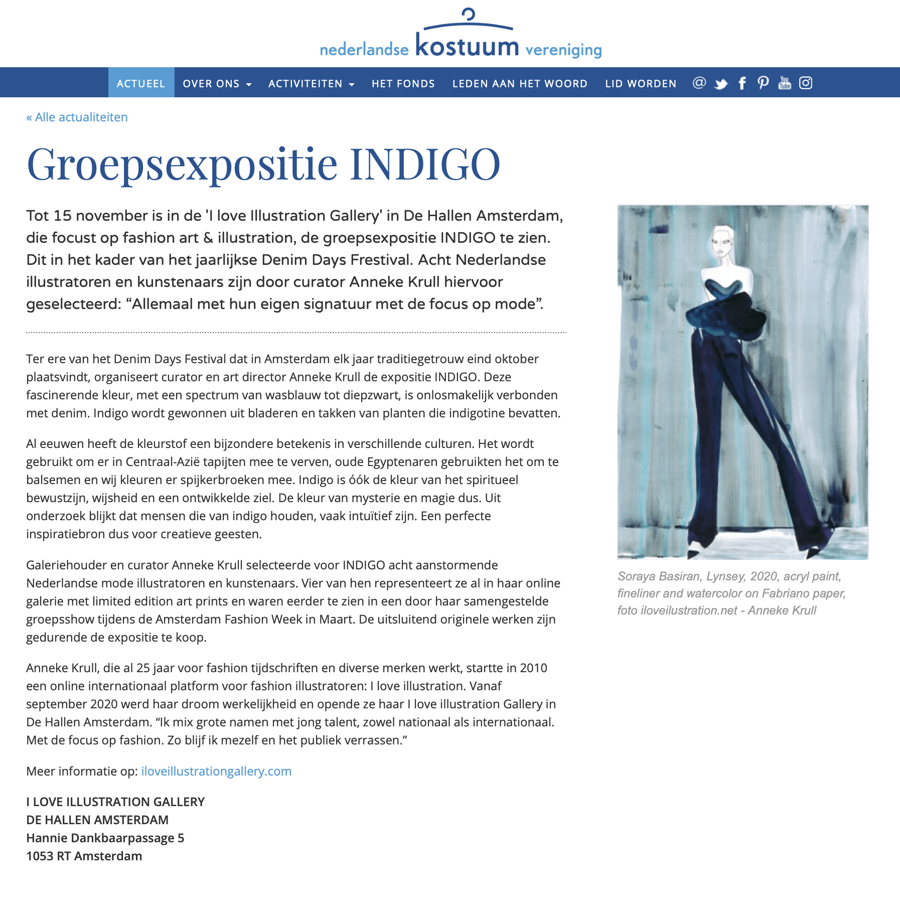 Webpage about a group exhibition 