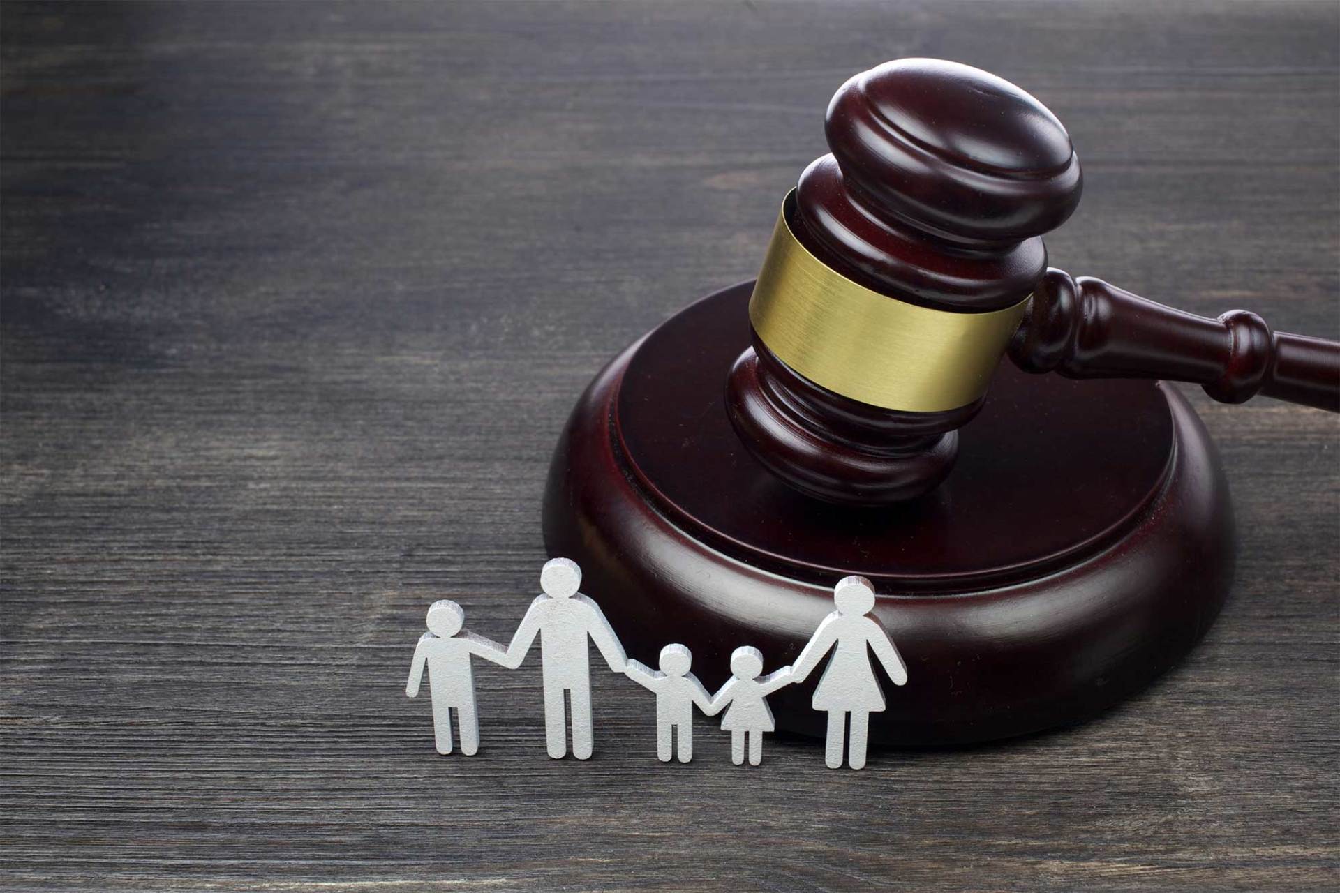 Family Figure and Gavel on Wooden Table — Tarrant County, TX — David F. Pickering - Attorney at Law