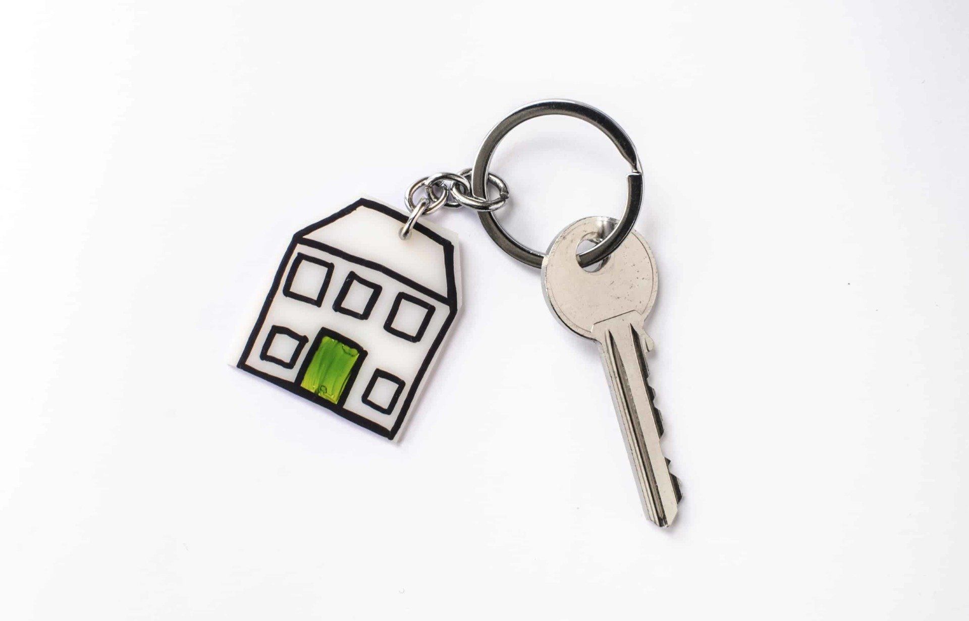 Key with a Cartoon Keychain