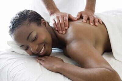 Black Woman Get Back Massage — Gentle Massage in San Diego, CA Black Woman Get Back Massage — Gentle Massage in San Diego, CA
