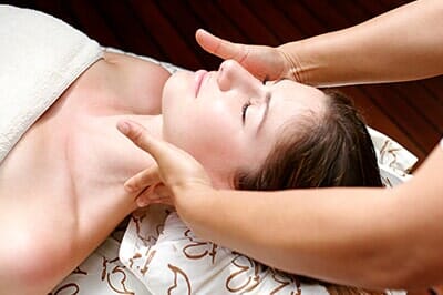 Woman Get Neck Massage — Gentle Massage in San Diego, CA Woman Get Neck Massage — Gentle Massage in San Diego, CA
