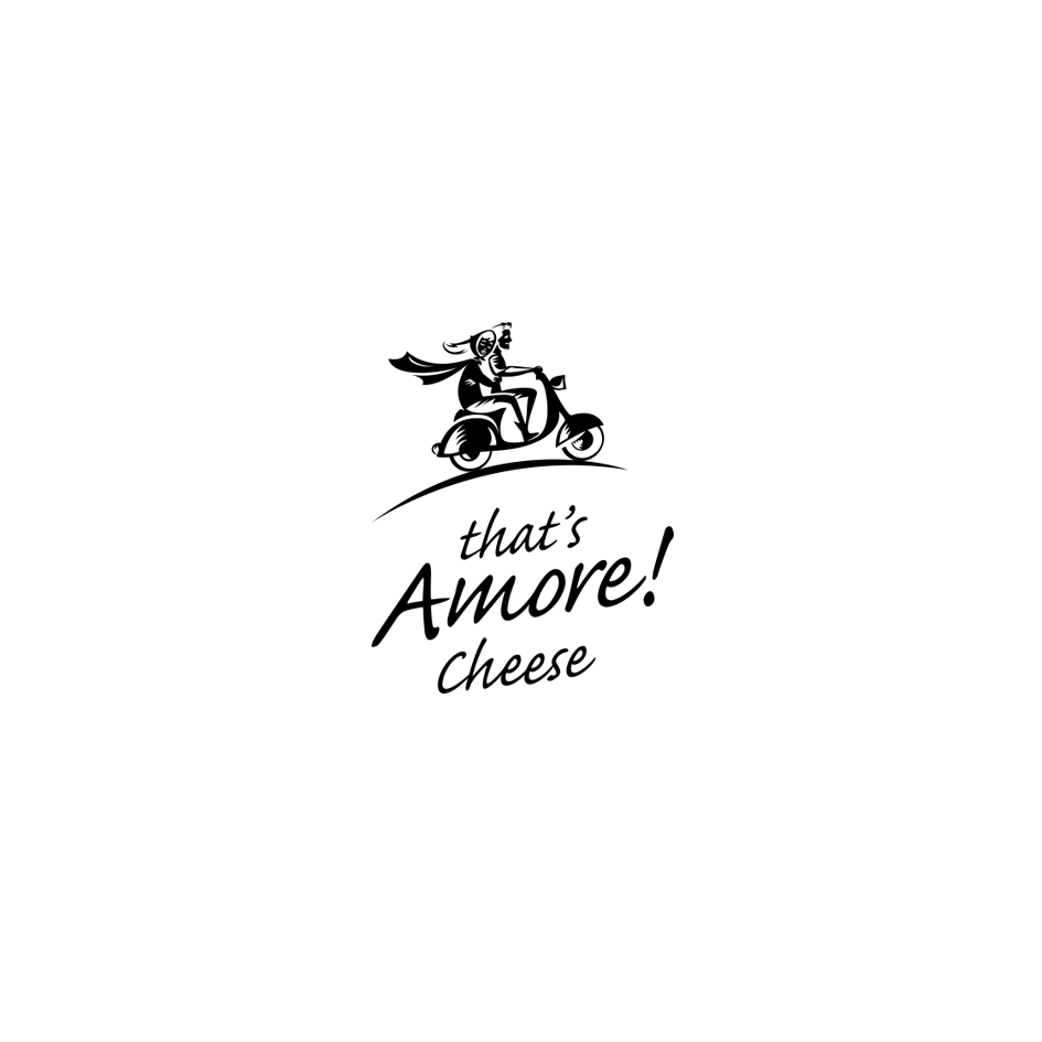 Logo: Person on scooter with flowing scarf, 