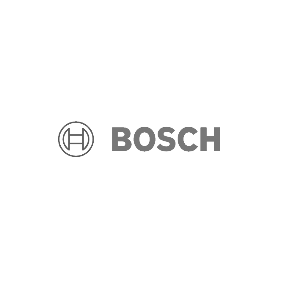 Bosch logo, gray text and circle icon on white background.
