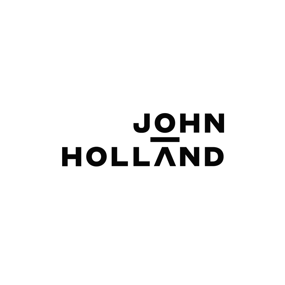 John Holland company logo in black and white. Text reads 