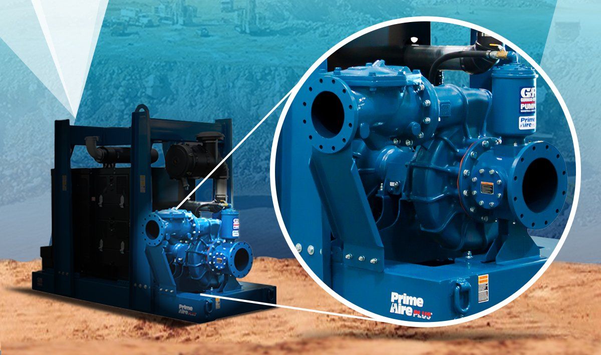 Close-up Bomba Gorman-Rupp Pumps serie PAH