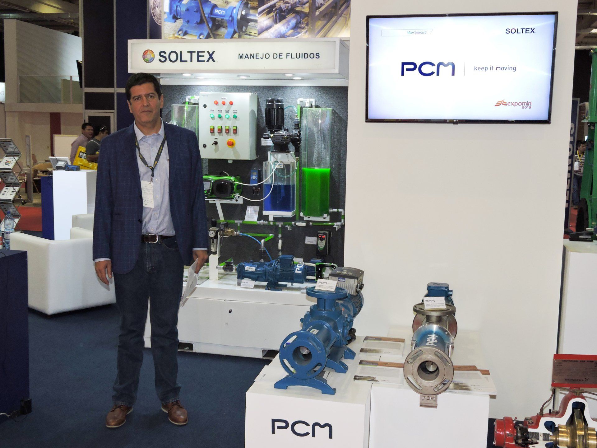Imágenes stand SOLTEX Expomin 2018