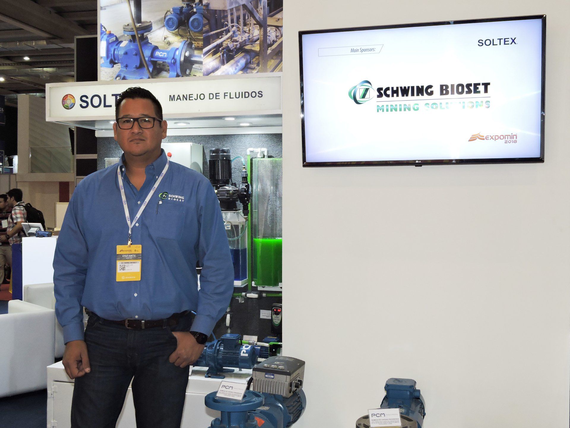 Imágenes stand SOLTEX Expomin 2018