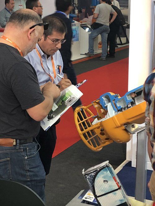 Bombas BJM en corte en Soltex Exponor 2019