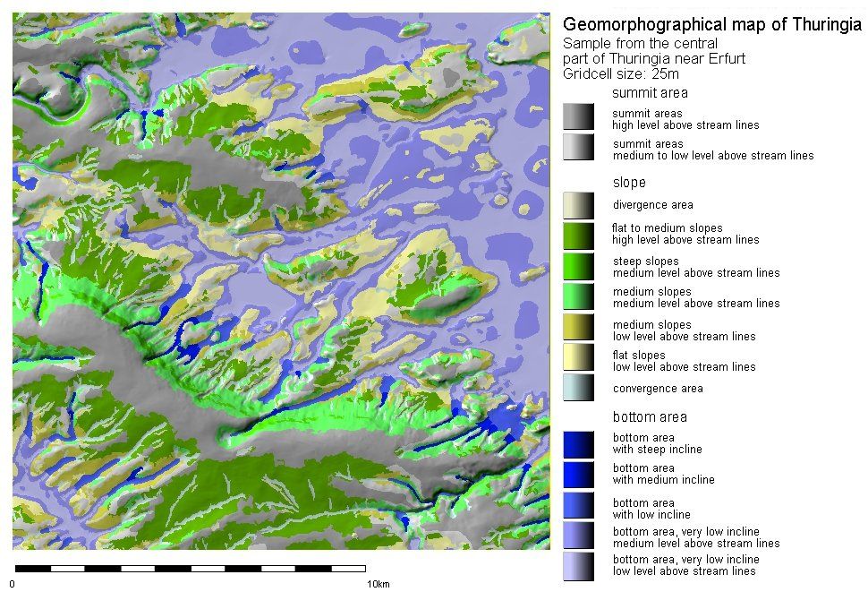 Auf weißem Hintergrund ist eine geomorphologische Karte vom Donnerstag dargestellt.