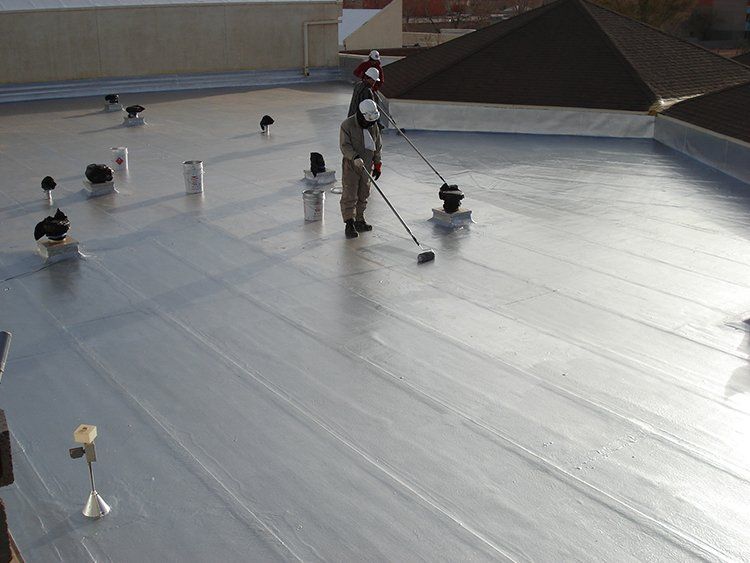 Combined fluid applied membrane (non breathable) with liquid applied roof coating.