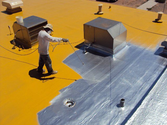 Combined fluid applied membrane (non breathable) with liquid applied roof coating.