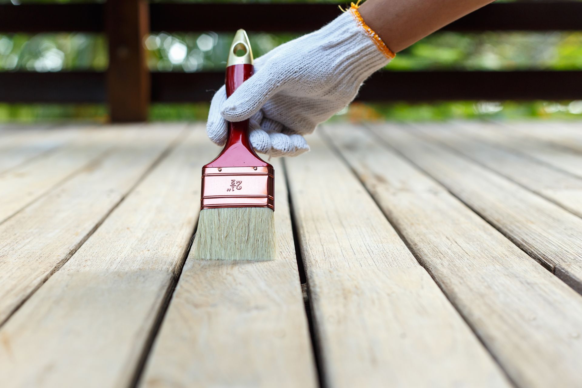 Painting as part of porch renovation