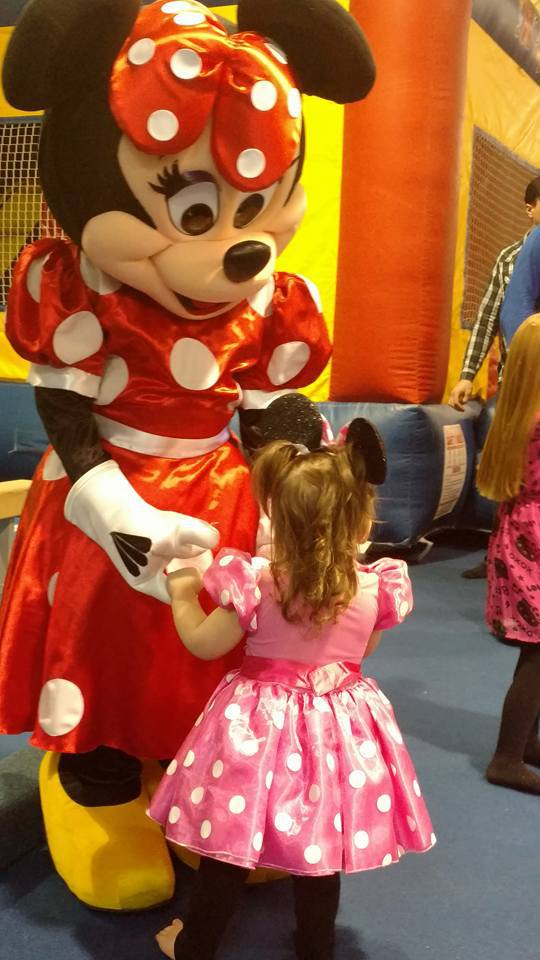Buffalo Costumed party Character Minnie mouse lookalike