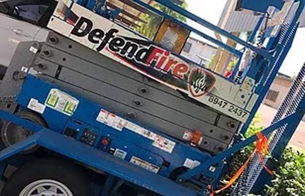 defend fire scissor lift