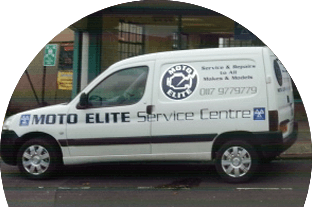 Moto Elite Service Centre Ltd van