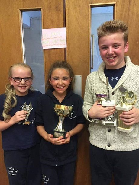 Amelia Smith (centre) - Retford Dance Festival Bursary Winner 2016 with Beatrice and Oliver Barker Amelia Smith (centre) - Retford Dance Festival Bursary Winner 2016