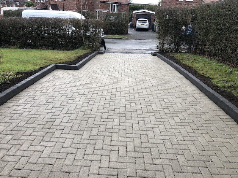 After New block paved driveway by Cheshire Paving Company in Chelford, near Knutsford, Cheshire