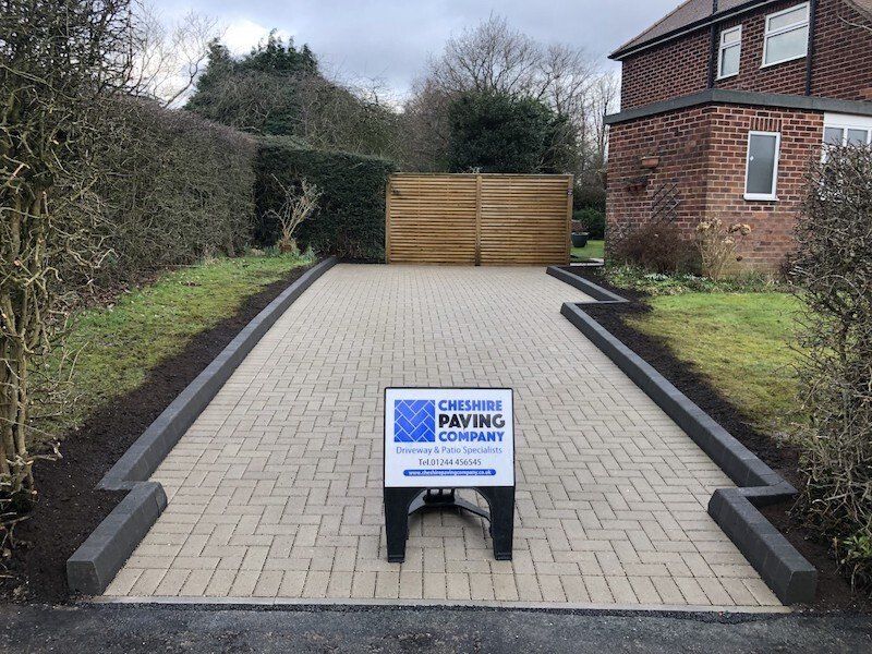 After New block paved driveway by Cheshire Paving Company in Chelford, near Knutsford, Cheshire