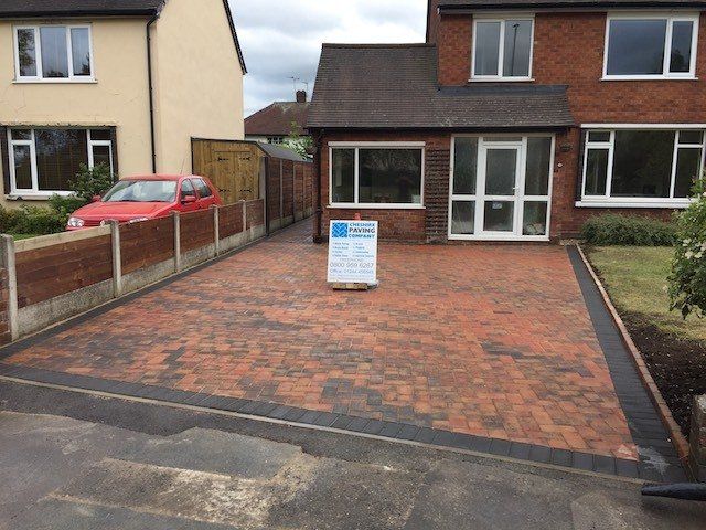 Completed new block paved driveway in Nantwich, Cheshire