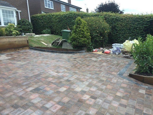 After New block pave driveway in Kelsall, Chester