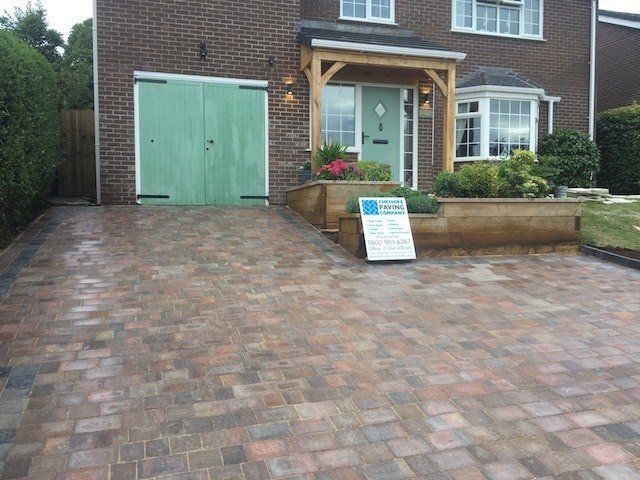 After New block pave driveway in Kelsall, Chester