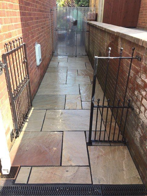 After driveway in Hawarden, Flintshire