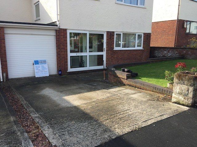 Before driveway in Hawarden, Flintshire