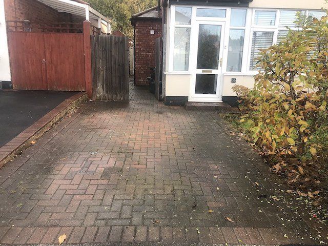 A driveway in Upton, Chester before work begins.