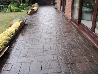 Patter concrete patios by Cheshire Paving Company Chester