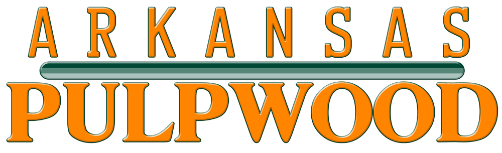 Arkansas Pulpwood Logo | Camden, AR Arkansas Pulpwood logo in orange text with green underline on a white background