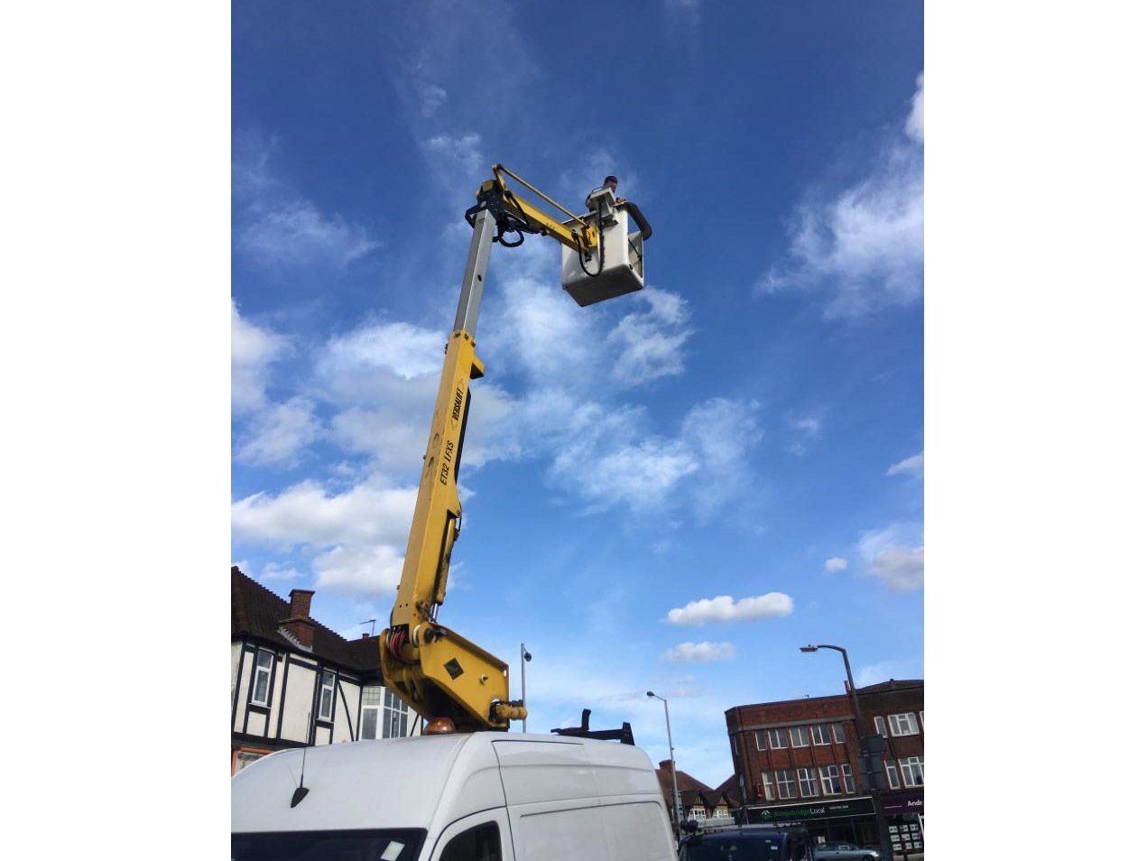 prolec electrical services, prolec electrical surrey, cherry picker for hire