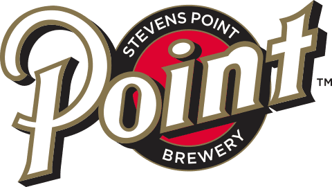The logo for stevens point brewery is shown on a white background.