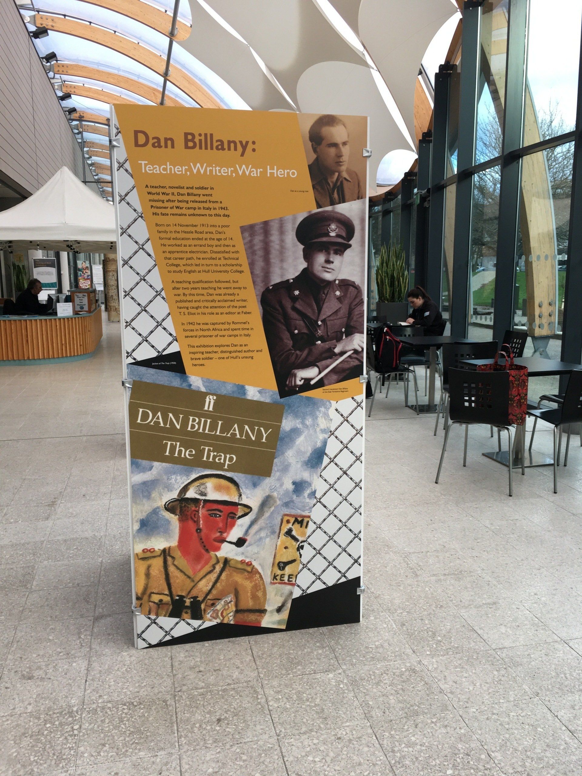 Dan Billany Exhibition Hull 2017. Teacher, Writer, War Hero.