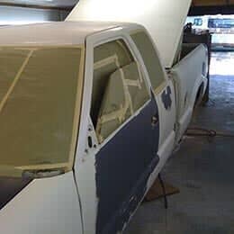 Truck Getting Painted - Collision Center in Ennis, TX Truck Getting Painted - Collision Center in Ennis, TX