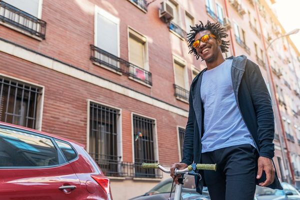 Man With His Bike - Clothing in Chicago, IL