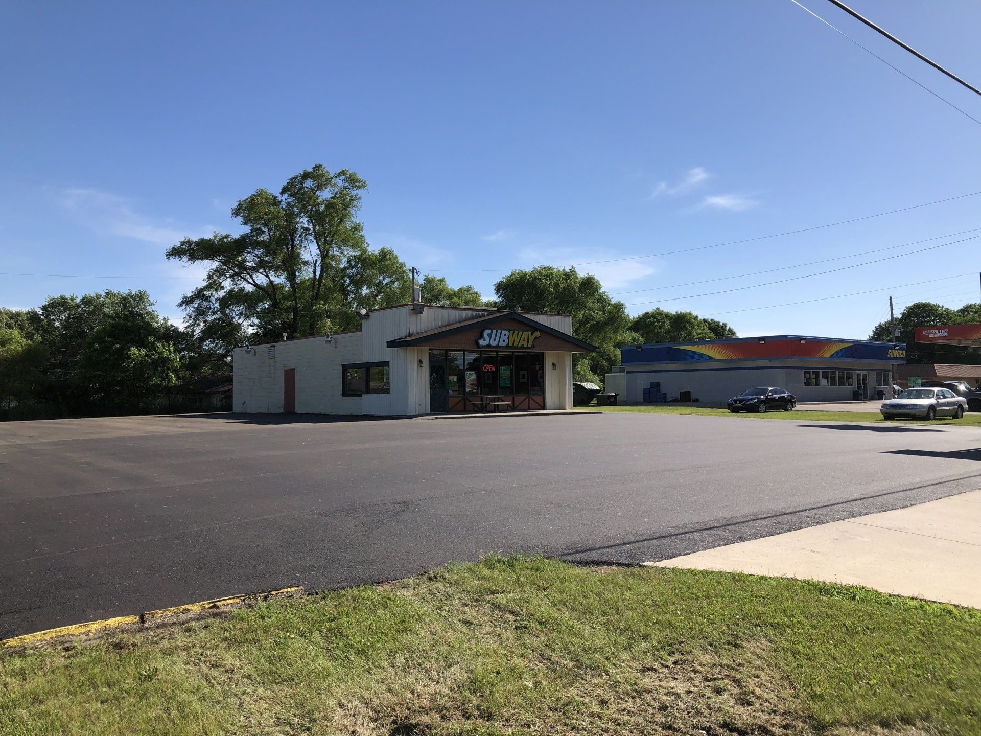 Resurfacing — Subway with Empty Parking Lot in Warsaw, IN