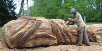 Sculpture monumentale en bois