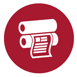 icon of printer printing paper