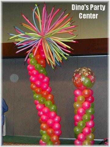 Fireworks Sway Column & 6ft Column with a Gumball Topper