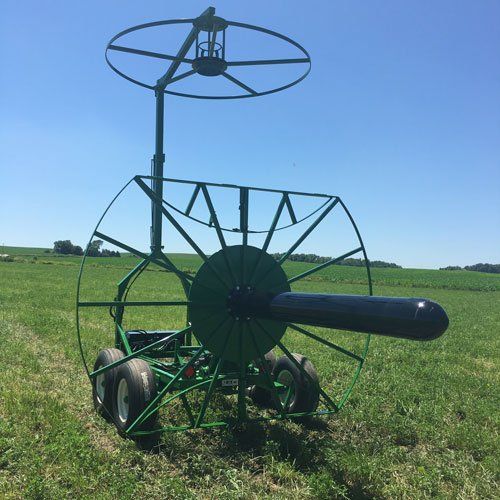 Ideal-Tile-Stringer-Cart-Walking-Beam-Model,-with-Patent-Pending-Auto-Hat-Hands-Free-Loading-System-Top-Hat-Extended-and-Table-Unfolded-Front-View