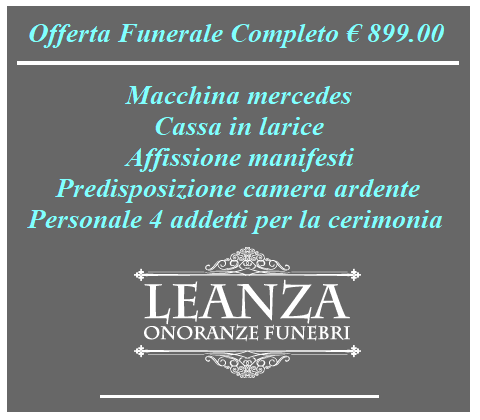 offerta promozionale per funerale