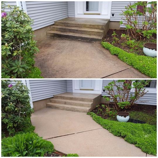 Results Picture of Power Washed Walkway — Results in East Windsor, NJ