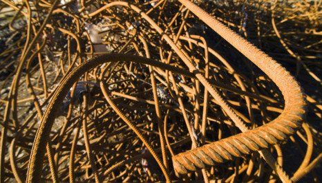 Rusted metal rods