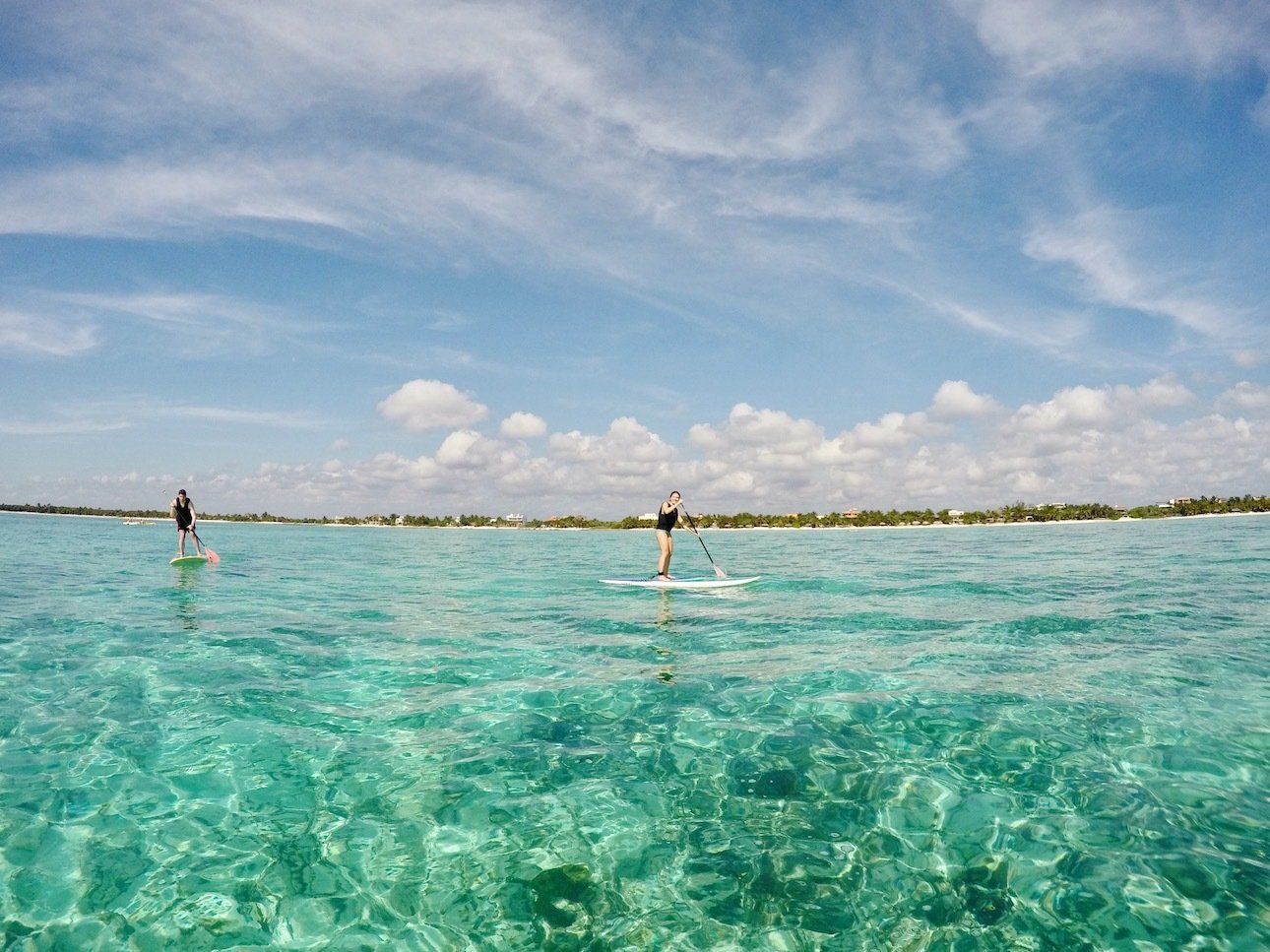 Paddleboarding Tulum Mexico, SUP Snorkeling Soliman Bay