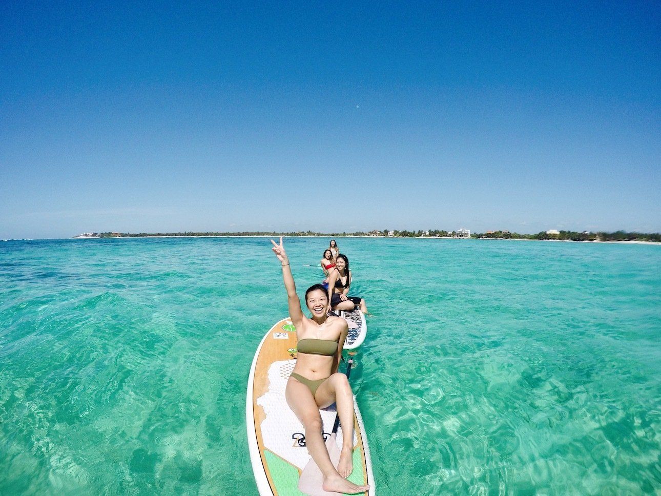 Paddleboarding Tulum Mexico, SUP Snorkeling Soliman Bay