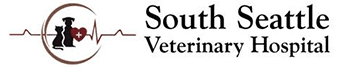 South Seattle Veterinary Hospital Logo for South Seattle Veterinary Hospital with dog and cat icons, heartbeat, and name.