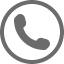 Telephone icon in a gray circle.