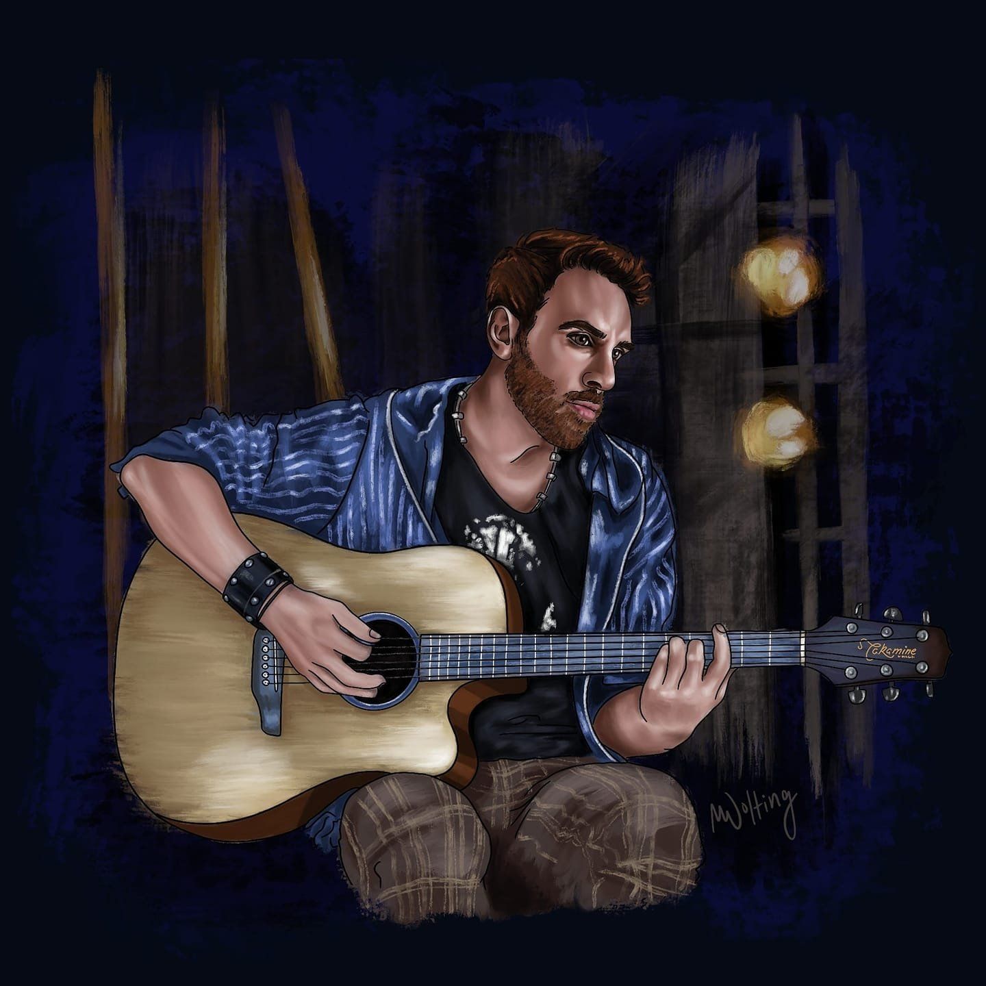 Shane Archer Reed as Roger in Rent Shane Archer Reed as Roger in Rent