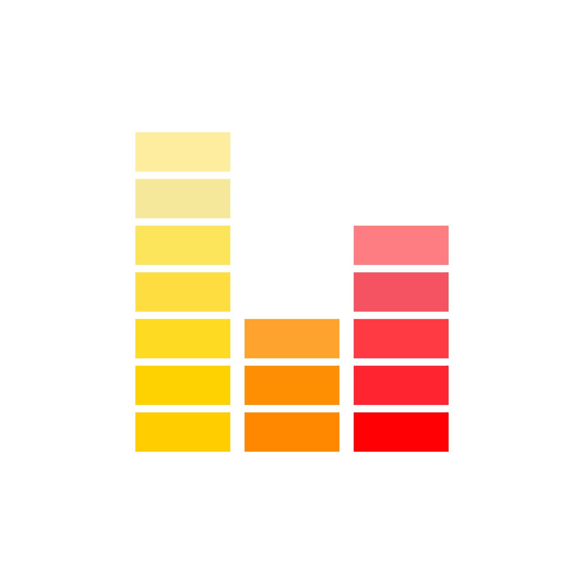 A colorful equalizer icon on a white background.